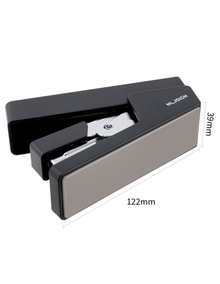 DLENS081BK,Capsator 25 coli 24/6, 26/6 corp metal negru Nusign 081 deli