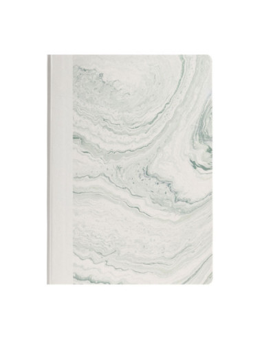 DLENS208-CGR,Caiet birou a5 96 file 80g dictando coperta piele natural fluids verde Nusign deli