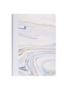 DLENS208-CWH,Caiet birou a5 96 file 80g dictando coperta piele natural fluids alb Nusign deli