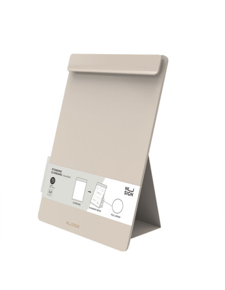 DLENS503GY,Clipboard simplu cu suport vertical gri Nusign deli