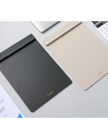 DLENS503GY,Clipboard simplu cu suport vertical gri Nusign deli