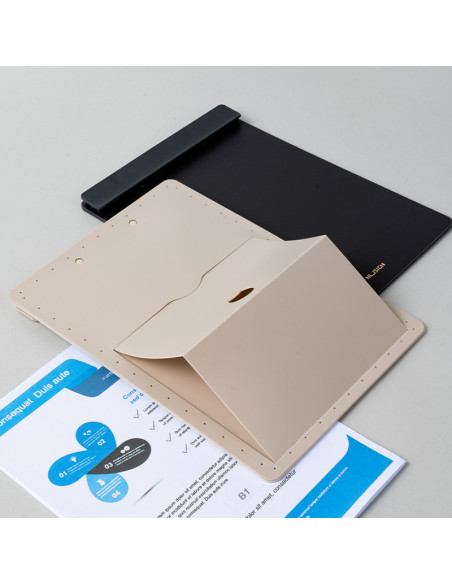DLENS503BK,Clipboard simplu cu suport vertical negru Nusign deli