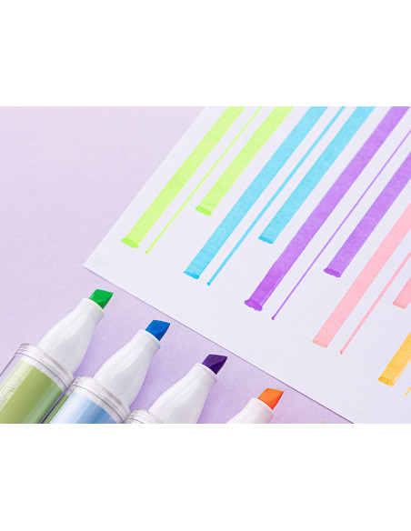 DLENS718,Textmarker parfumat forma patrata set 5 bucati Nusign deli