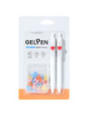 DLENS888-1BL,Blister 2 pixuri cu gel cu mecanism 0,5mm albastru + 1 set litere puzzle Nusign deli