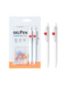 DLENS888-1BL,Blister 2 pixuri cu gel cu mecanism 0,5mm albastru + 1 set litere puzzle Nusign deli