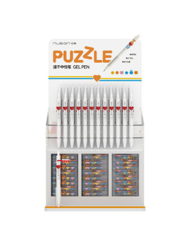 DLESG888-1BL,Display 96 pixuri cu gel cu mecanism + 27 seturi litere puzzle Nusign deli