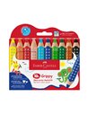FC110624,Creioane colorate grippy XXL Faber-castell, 10 culori