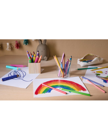 FC110630,Creioane colorate grippy XXL Faber-castell, 6 culori