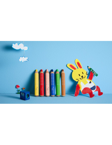 FC110630,Creioane colorate grippy XXL Faber-castell, 6 culori