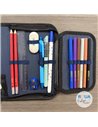Penar echipat cu 1 fermoar si 2 clape Herlitz 400211277, 34 piese, Motiv Fearless