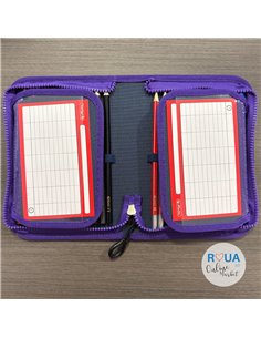 Penar echipat cu 1 fermoar si 2 clape Herlitz 400211285, 34 piese, Motiv Free spirit 2