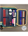 Penar echipat cu 1 fermoar si 2 clape Herlitz 400211282, 34 piese, Motiv Wild