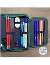 Penar echipat cu 1 fermoar si 2 clape Herlitz 400211281, 34 piese, Motiv Be Creative
