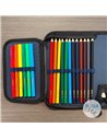 Penar echipat cu 1 fermoar si 2 clape Herlitz 400211275, 34 piese, Motiv Adventure