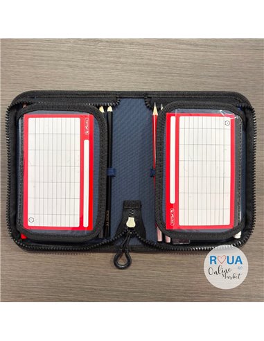 Penar echipat cu 1 fermoar si 2 clape Herlitz 400211275, 34 piese, Motiv Adventure