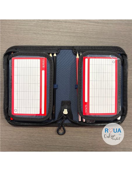 Penar echipat cu 1 fermoar si 2 clape Herlitz 400211275, 34 piese, Motiv Adventure