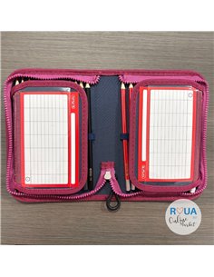 Penar echipat cu 1 fermoar si 2 clape Herlitz 400211284, 34 piese, Motiv Stars 2