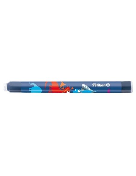 Patroane cerneala mari stilou Pelikan Griffix, cerneala albastru royal, 5 buc/cutie