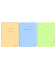 Caiet A5 Herlitz 400211738, 48 file, 70 g/mp, dictando, coperta plastic, Diverse culori