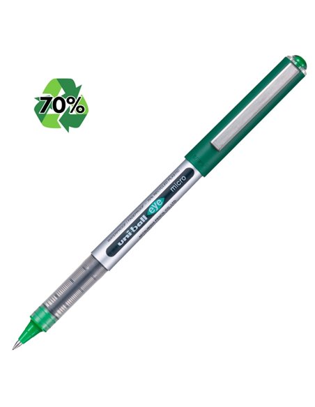 Roller Uni-Ball Eye Micro UB-150E cu capac, 0.5 mm, Cerneala verde