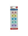 Set 10 magneti pentru tabla CNX 2010MX, 20 mm, zambareti, Diverse culori pastel