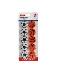 Set 10 magneti pentru tabla CNX Y-3510, 30 mm, Minge Fotbal - Baschet