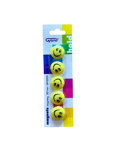 Set 8 magneti pentru tabla CNX GR-530S / 130-1814, 30 mm, Emoji