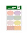 Etichete scolare CNX BSD-721, 8/coala, 8 coli/set, Diverse culori pastel