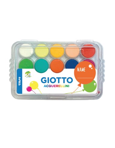 Acuarele Giotto cu pensula A1514, 15 culori, 15 mm