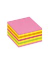 Notes adeziv Post-it 3M, 76 x 76 mm, 450 file cub, Neon - Roz/Galben