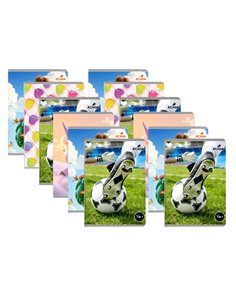 Set 12 caiete Tip 1 Ecada, 24 file, 80g/mp, coperta cartonata, Motive asortate