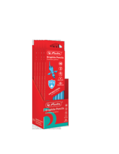9498440,Creion grafit hb bacteriostatic triunghiular corp albastru 2.2mm set12 2