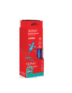 9498360,Creion grafit cu radiera jumbo 2b triunghiular 4mm set12 2