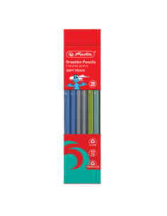 9498620,Creion grafit 2b soft touch triunghiular 2.4mm set12