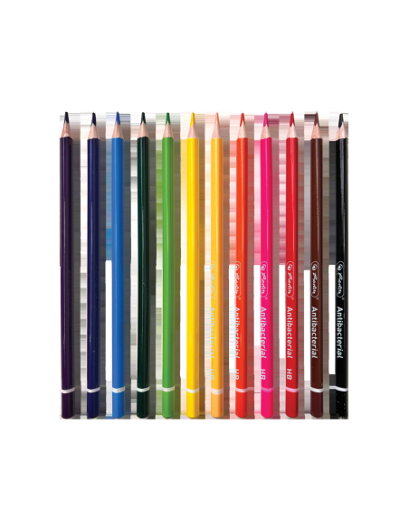 9498450,Creioane colorate triunghiulare bacteriostatice 3mm set12