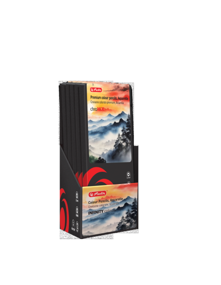 9498270,Creioane colorate aquarelle rotunde corp negru 3.3mm set12+pensula cutie metal