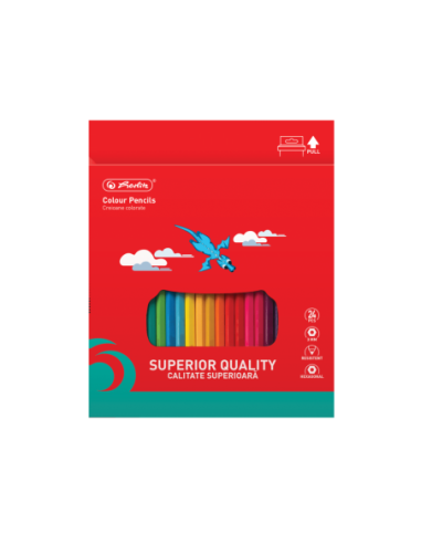 9498470,Creioane colorate hexagonale 3mm set24