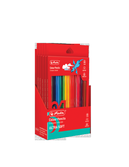 9498380,Creioane colorate ultrasoft triunghiulare 3.3mm set24