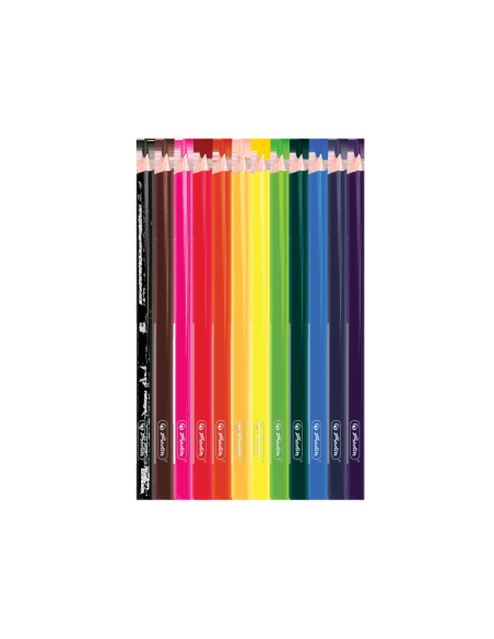 9498510,Creioane colorate triunghiulare 3mm set18 tava plastic