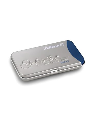 339655,Patroane cerneala edelstein albastru topaz set6 caseta metalica