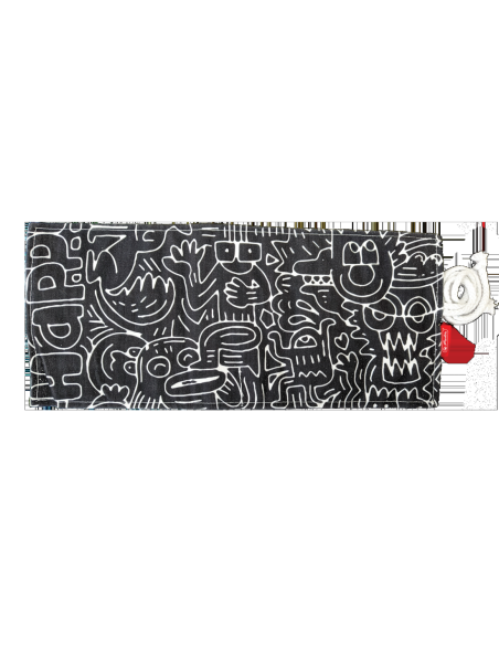 9498330,Husa roll wrap bumbac pentru creioane 36 poz culoare alb/negru