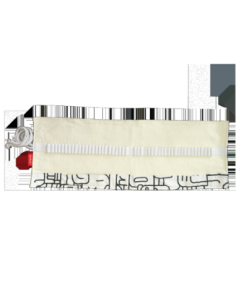 9498340,Husa roll wrap bumbac pentru creioane 48 poz culoare negru/alb 2