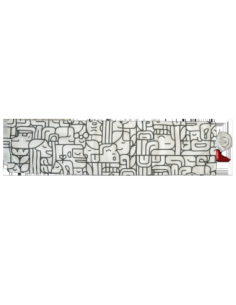 9498350,Husa roll wrap bumbac pentru creioane 72 poz culoare negru/alb 2