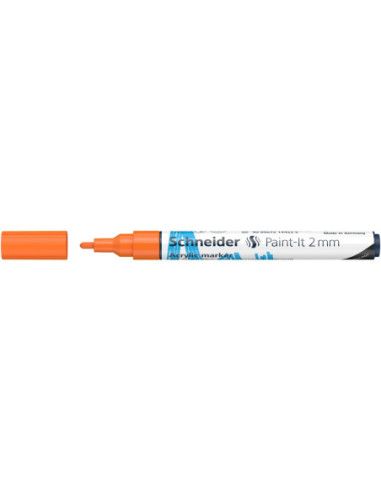 SD-PMK017/PORTOCALIU-10,Marker cu vopsea acrilica Paint-It 310 2 mm Schneider PORTOCALIU - Set 10