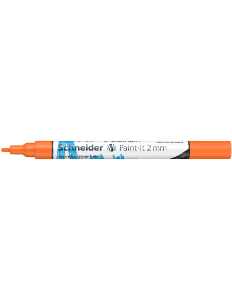 SD-PMK017/PORTOCALIU-10,Marker cu vopsea acrilica Paint-It 310 2 mm Schneider PORTOCALIU - Set 10