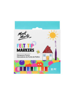 SD-SKR525-12,Carioca tip marker basic pentru copii Mont Marte12 buc /set