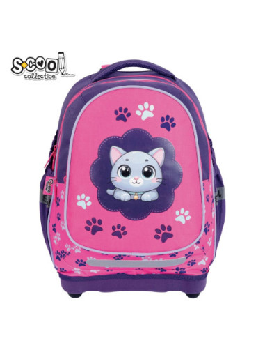 SC3337,Ghiozdan scoala anatomic S-COOL Think Pink, 39 x 33 x 18 cm