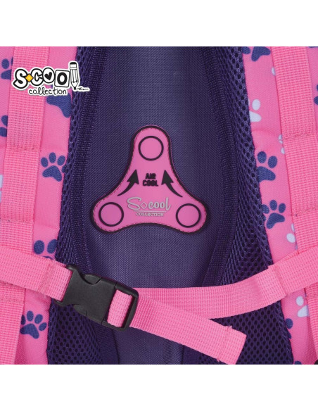 SC3337,Ghiozdan scoala anatomic S-COOL Think Pink, 39 x 33 x 18 cm