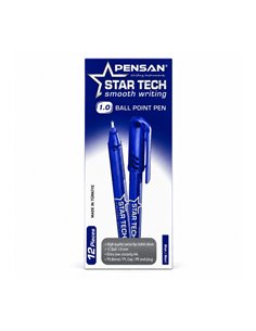 Set 12 Pixuri Pensan Star Tech, 1 mm, Albastru