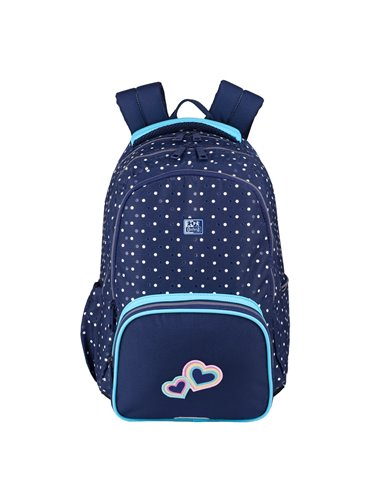 Ghiozdan scoala Oxford, 3 compartimente, 44 x 29 x 22 cm, Motiv Dots